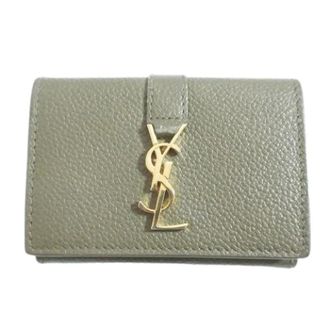 Saint Laurent Pre-owned Wallets, female, Green, Size: ONE SIZE Pre-owned Origami Tiny Wallet