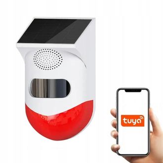 OEM Sirena Solar Con Alarma De 120 Db Y Sensor Pir Tuya Wifi