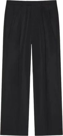 Givenchy Double Pleat Pants in Poplin - Heren - Nette broeken - Zwart - L - Katoen - Broeken