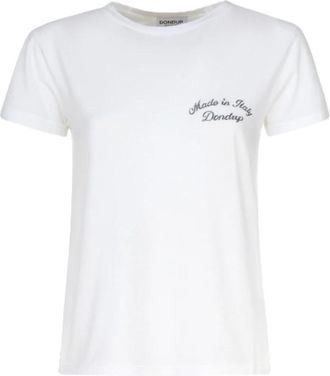 Dondup T-shirt - Dames - T-shirts - Wit - S - Katoen - Tops