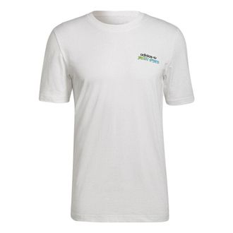adidas originals Graphic Stoked Fish Flowers T-shirt White Multi-Color HC7143