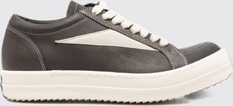 Rick Owens Low-Top Sneakers in Two-Tone Calf Leather with Rubber Sole