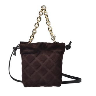Baldinini Trend Gewatteerde Su&egrave;de Handtas - Dames - Handtassen - Bruin - ONE Size - Su&egrave;de - Tassen