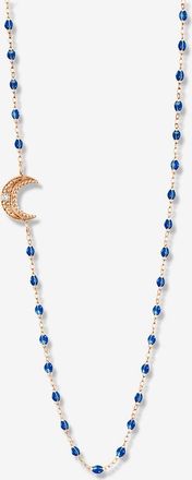 Gigi Clozeau Roségold-Halskette mit Harz und Diamant Lune