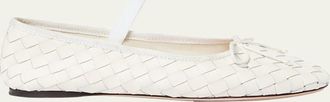Loeffler Randall Leonie Woven Lambskin Leather Ballerina Flats