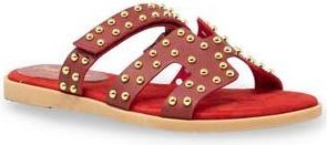 Chase + Chloe by Intouch Footwear Khari Studded Slide Sandal in Red at Nordstrom Rack, Size 6.5