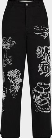 Libertine - Libertine Still Life Crystal Wide-Leg Crop Pants