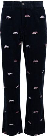 Palace x Ralph Lauren GTI embroidered corduroy trousers - men - Cotton - 34 - Blue