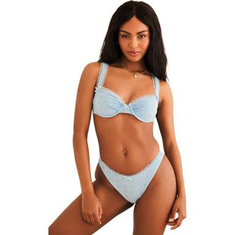 Dippin' Daisy's Swimwear Everly Cheeky Bikini Bottom in Baby Blue at Nordstrom, Size X-Small