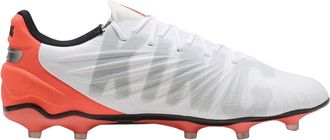 Puma Heren King Match Stevige Grond Voetbalschoenen (Wit, Rood)