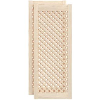 vidaXL Ante con Design a Reticolo 2 pz 39,5x99 cm in Legno di Pino - Vidaxl