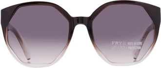 Frye 53311CON001 Smoke Oval Ladies Sunglasses 10260337.LTS CHRSMK