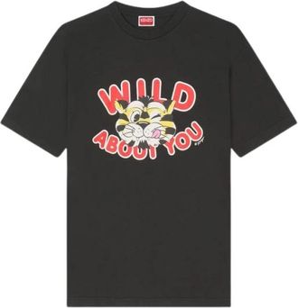 Kenzo Wild Tiger T-shirt - Heren - T-shirts - Zwart - XL - Katoen - Tops