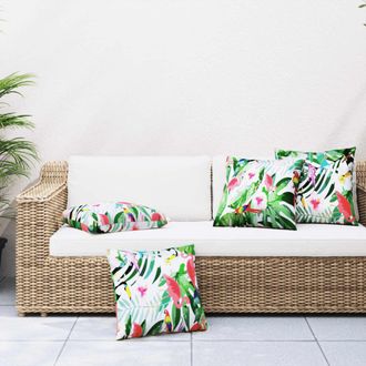 vidaXL Cojines 4 Uds Tela Multicolor 60x60 Cm Vidaxl