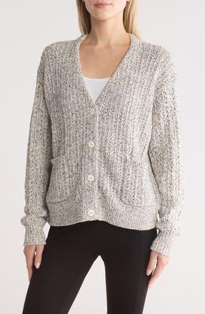 Rag & Bone Edie Cotton Blend Cardigan in Oatmeal Multi at Nordstrom Rack, Size Large