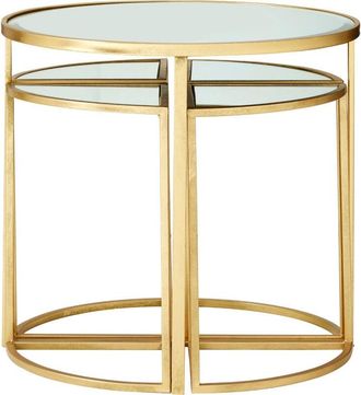 Premier Housewares Farran 5Pc Champagne Finish Iron Tables