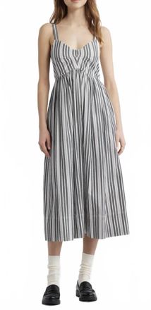 The Great. The Reyes Dress In Parchment Stripe