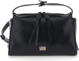 Dolce & Gabbana Dolce & Gabbana Black Leather Vittoria Handbag
