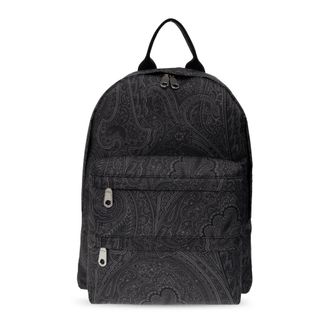 Etro Mochila estampada - Bags - Hombre - Gris - ONE SIZE