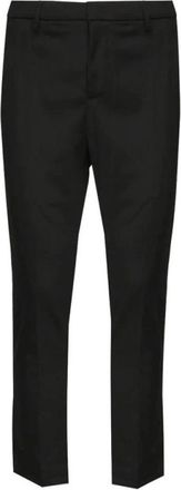 Dondup Gaubert Broeken - Heren - Slim Fit Broeken - Zwart - W35 - Leer - Broeken