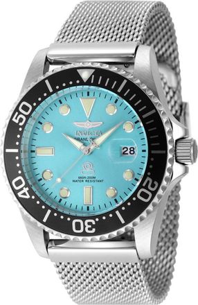 Invicta Pro Diver 48213 Heren Horloge - Quartz Uurwerk - Roestvrij Staal met blauwe Wijzerplaat - 42mm - Met extra banden