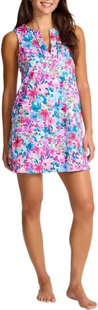 Tommy Bahama Floral Print Watercolor Romper in Dusty Lupine at Nordstrom, Size X-Small