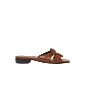 Scarosso Anna Slippers - Dames - Sandalen - Bruin - 40 EU - Leer - Schoenen
