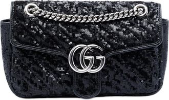 Gucci Pre-owned Gucci Medium GG Marmont Matelasse Sequin and Leather Shoulder Bag Ladies 9L0UL4BRXI3JYB31
