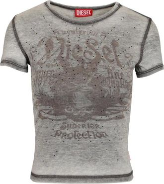 Diesel Donna, Top, Grigio, XL, new