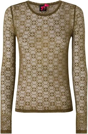 Pinko Ronde hals gebreid - Dames - Ronde hals truien - Groen - M - Truien & Vesten