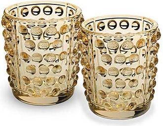Lalique Set Of 2 Mossi Votives