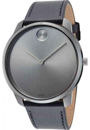 Movado 3600586 Mens Bold Thin Watch - Dark Grey - One Size