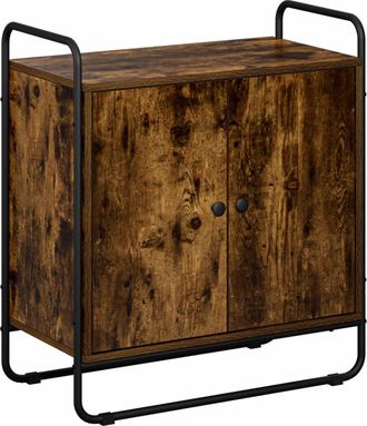 vidaXL Aparador Roble Ahumado 68 X 35 X 75 Cm Madera De Ingenier&iacute;a Vidaxl