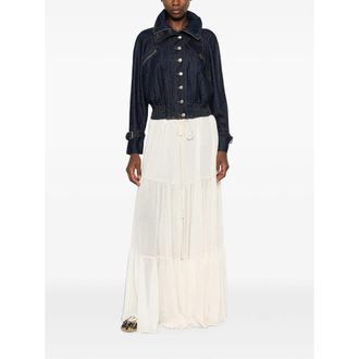 Dries Van Noten Contrast Topstitching Denim Jacket - Navy