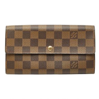 Louis Vuitton Brown Damier Canvas Pvc Long Wallet (Bi-Fold) (Pre-Owned)