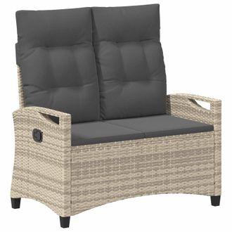 vidaXL Banco De Jard&iacute;n Con Almohada 105 X 60 X 112 Cm Acero Vidaxl