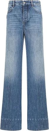 Bottega Veneta Klassieke Denim Jeans - Dames - Loose Fit Jeans - Blauw - 4XS - Denim - Jeans