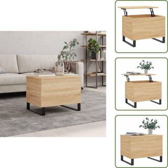 vidaXL Tavolino con piano sollevabile - vidaXL Tavolino Salotto Rovere Sonoma 60x44,5x45 cm Legno Multistrato - Tavolino in legno