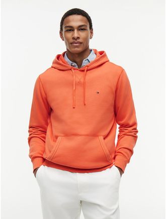 Tommy Hilfiger Mens Garment-Washed Terry Hoodie - Orange - XXL
