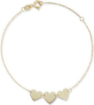 Ember Fine Jewelry Heart Charm Bracelet in Gold at Nordstrom Rack