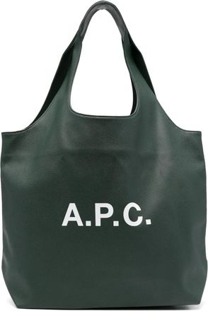 A.P.C. Borsa tote in pelle - Verde