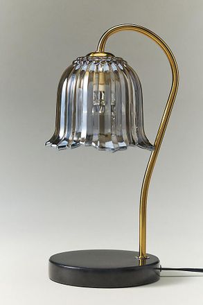 Anthropologie Dark Fairy Glass Candle Warmer Lamp