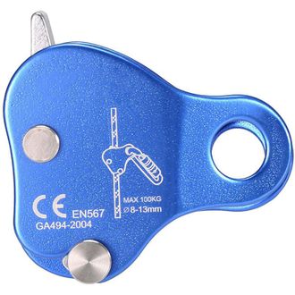 OEM [mai Usato]pattina Da Arrampicata, Dispositivo Autoadesivo Per Discesa In Corda Doppia In Lega Di Alluminio (blu), Fermo Per Pattini Da Arrampicata Da