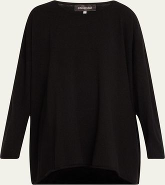 Eskandar A-Line Bateau Neck Cashmere Sweater