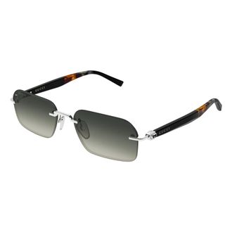 Gucci Emblem Zonnebril - Heren - Zonnebrillen - Grijs - 55 MM - Nylon - Accessoires