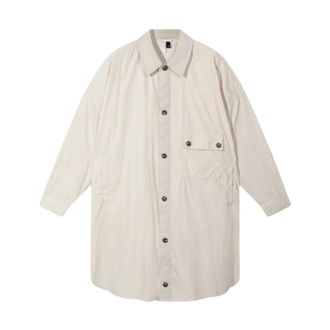 10 Days Light Jackets, female, Beige, 2XS, Oversized Nylon Shirt Jacket