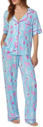 Room Service PJs Print Pajamas in Blue/Pink Print at Nordstrom, Size X-Small