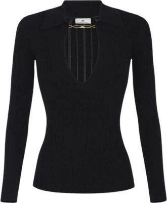 Elisabetta Franchi Mujer, Camisetas, Negro, Talla: M