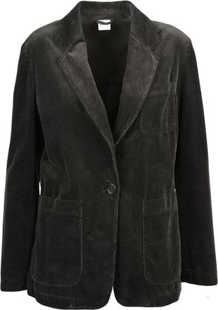 Aspesi Soft Corduroy Jacket With Single-Button Closure And Three Patch Pockets