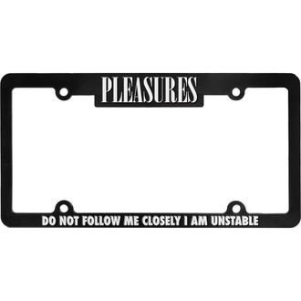 Pleasures Follow License Plate Frame in Black at Nordstrom
